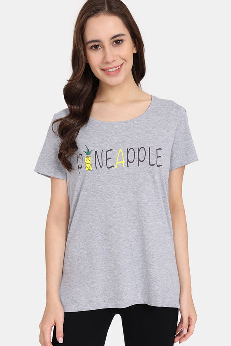 Rosaline Bloom Fest Knit Cotton Top (Pack of 2) -  Green Grey — image 2